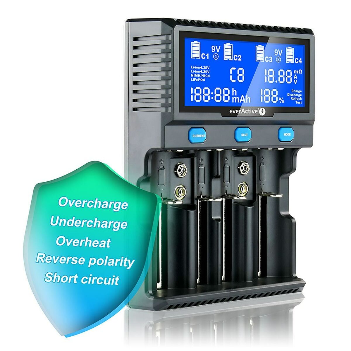 Carregador de pilhas EverActive UC-4200